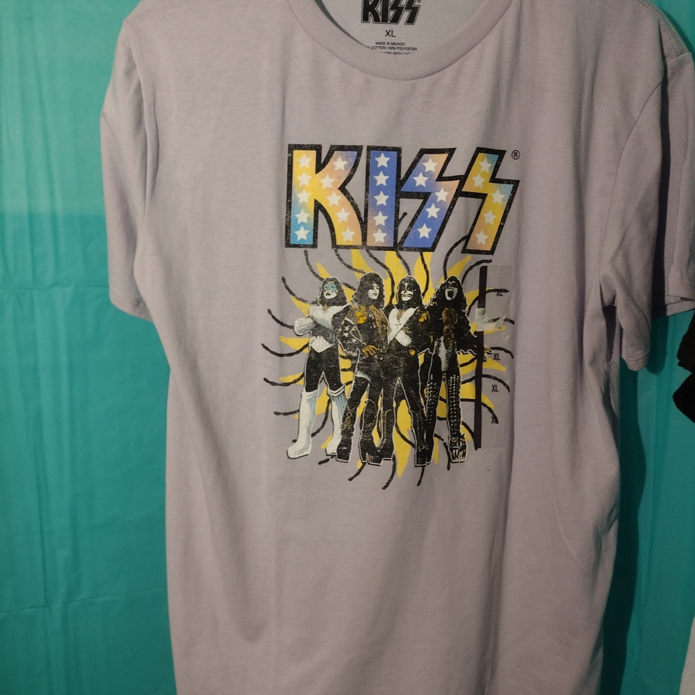 Kiss Band Tee with Colorful Logo